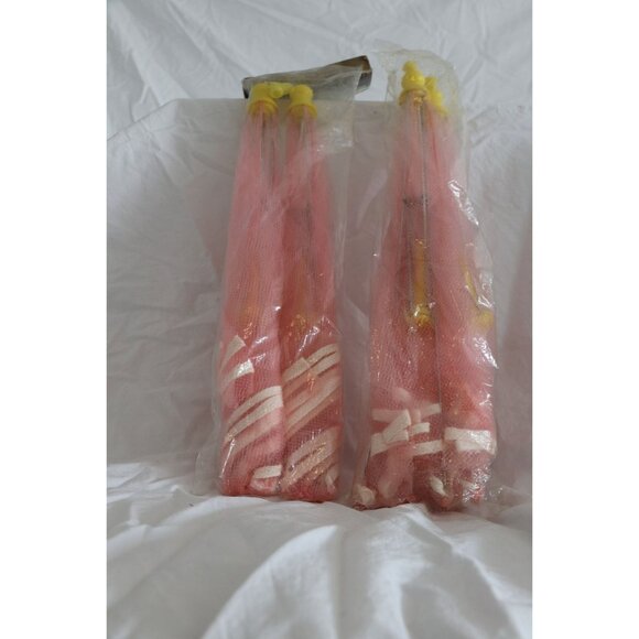 Vintage 4 Hygienic Food Covers Pink Yellow 1970's Kitchen Outdoor Purposes - Picture 4 of 10